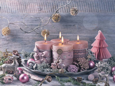 tavola natale centrotavola shabby chic