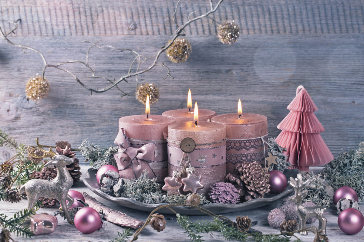 tavola natale centrotavola shabby chic