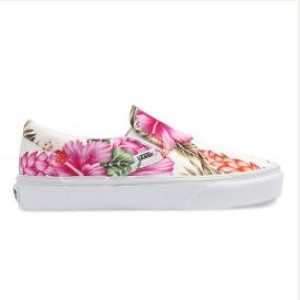 vans slip on fiori