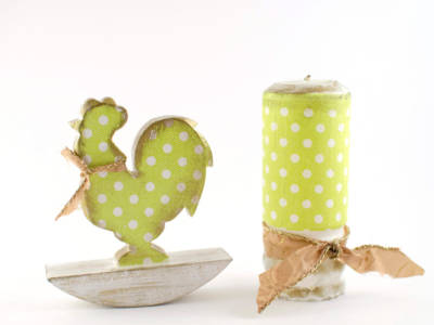 lavoretti candele decoupage