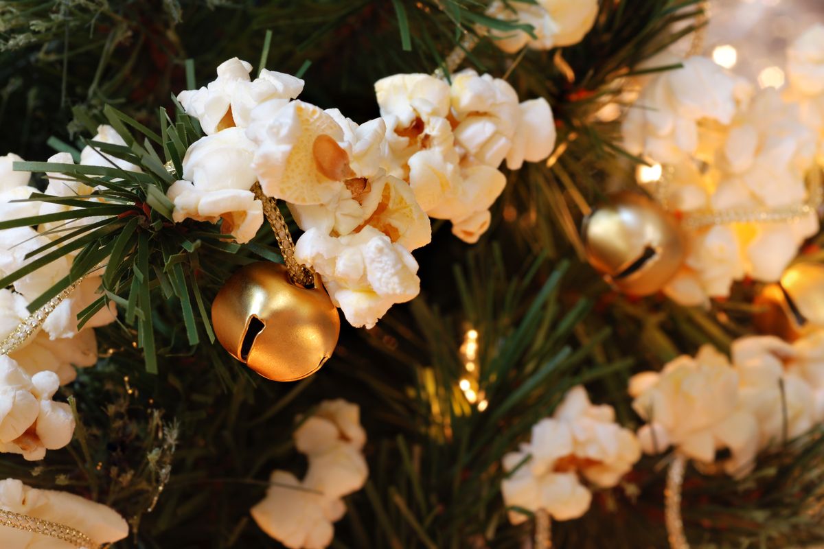 decorazioni albero pop corn