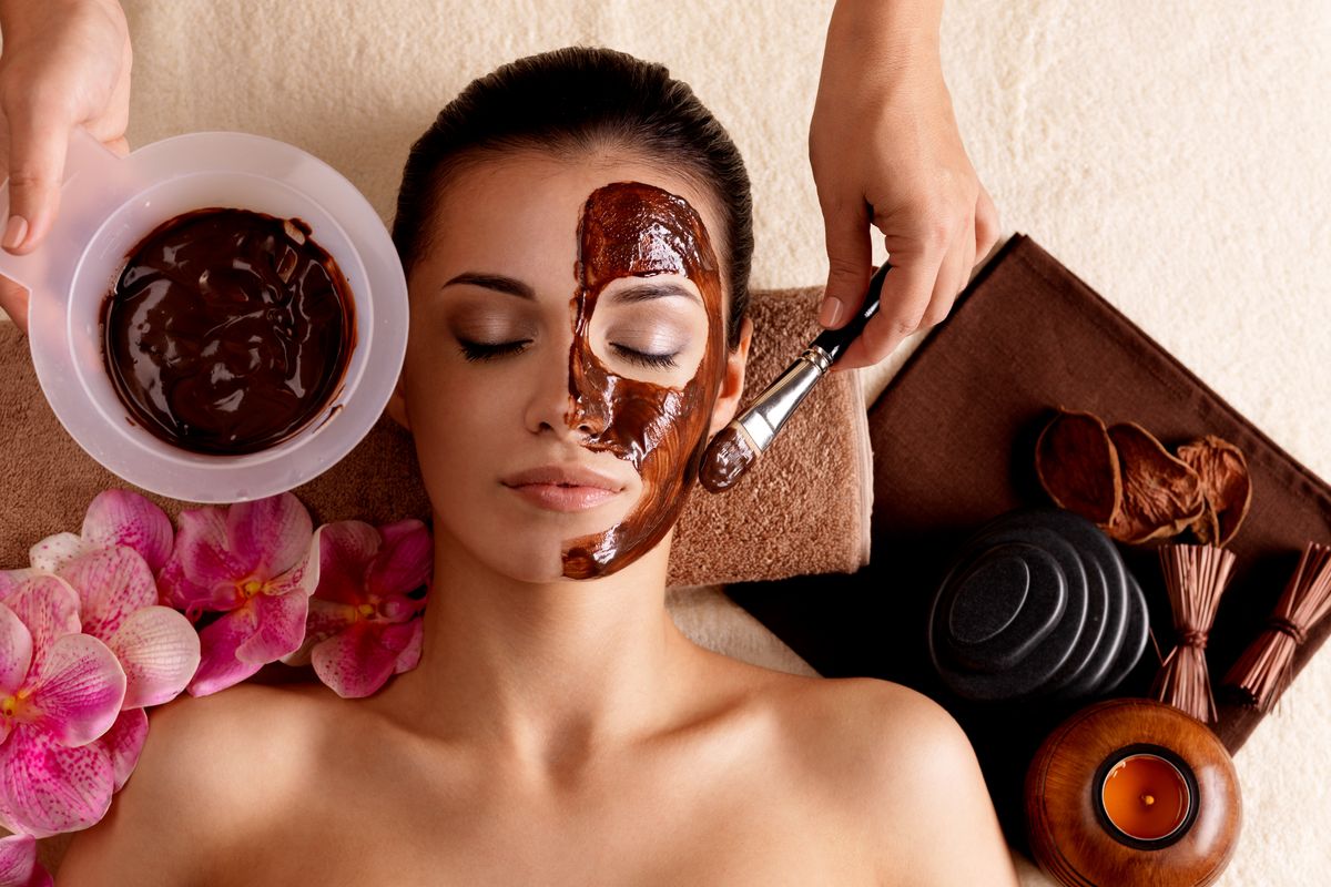 maschera viso cioccolato bellezza