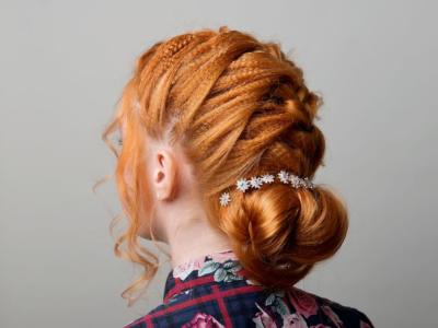 acconciatura capelli braid bun