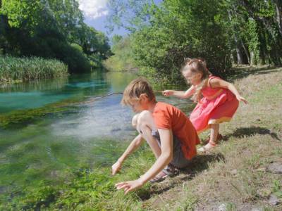 Bambini Giocano Vacanza Abruzzo