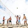 Spiaggia amici beach volley