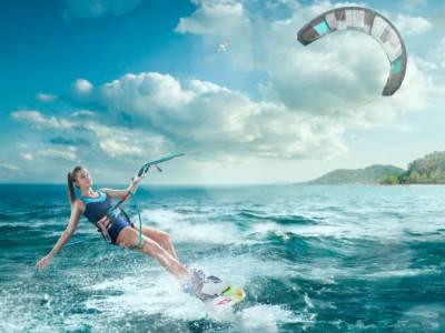 Spiaggia kitesurfing