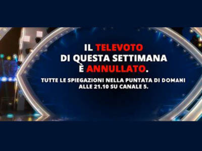 Grande Fratello Vip televoto annullato: esce dalla casa…