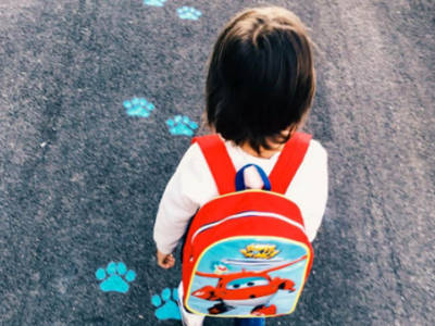 Belen Rodriguez e Stefano accompagnano Santiago De Martino a scuola!