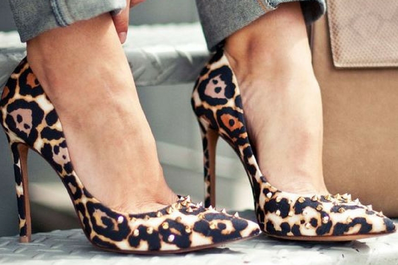 scarpe decolte leopardate