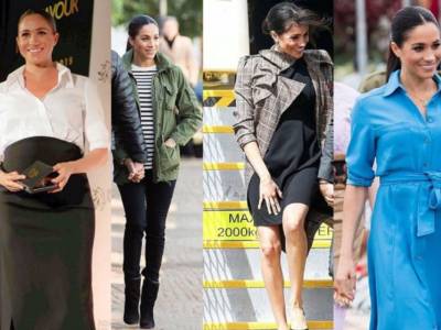 Look premaman di Meghan Markle