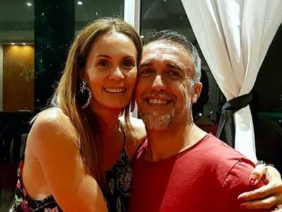 Irina Fernandez e Gabriel Batistuta