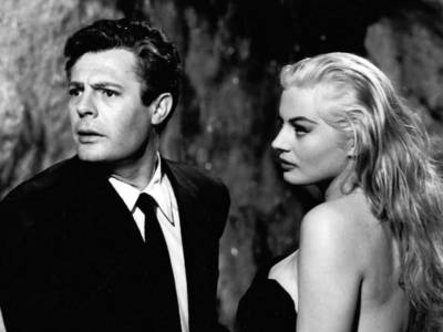 Marcello Mastroianni e Anita Ekberg