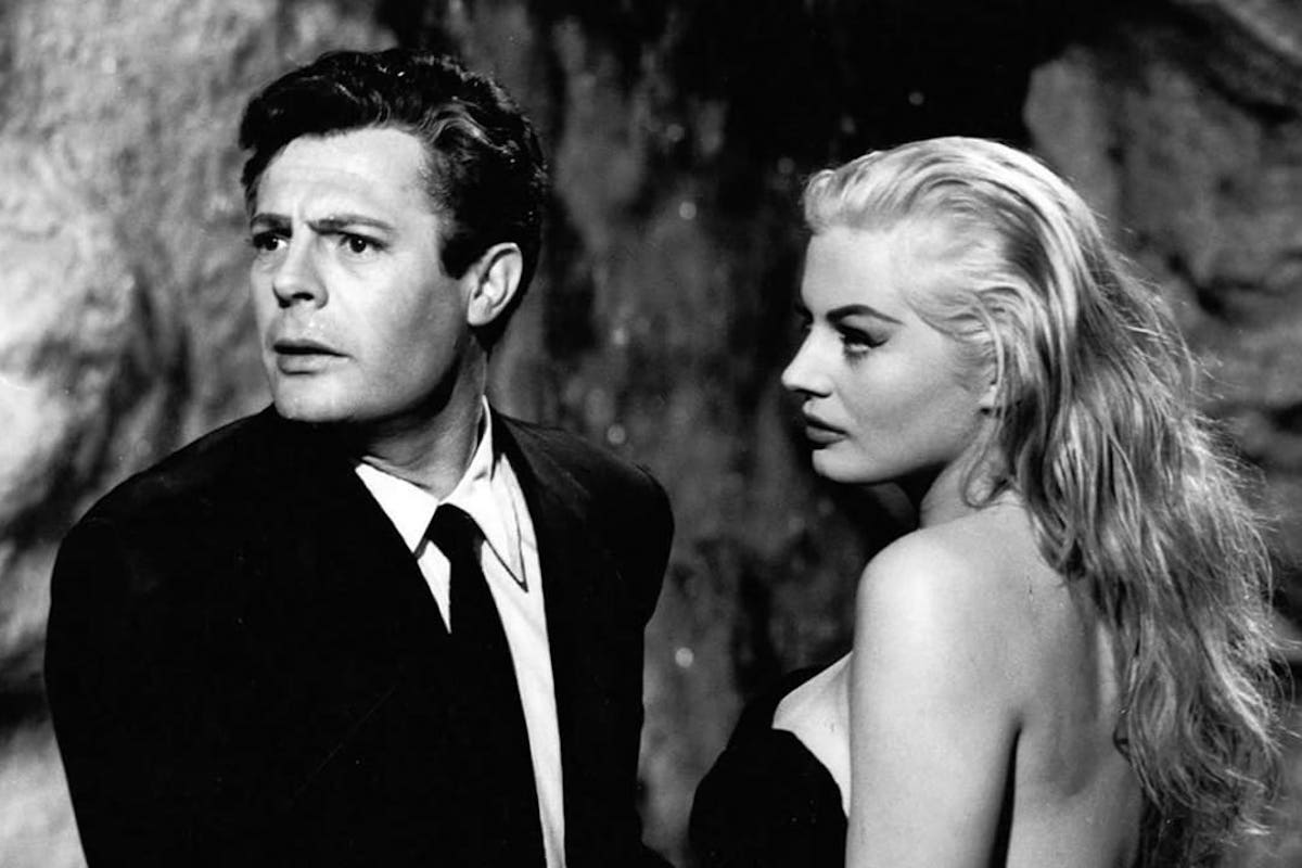 Marcello Mastroianni e Anita Ekberg