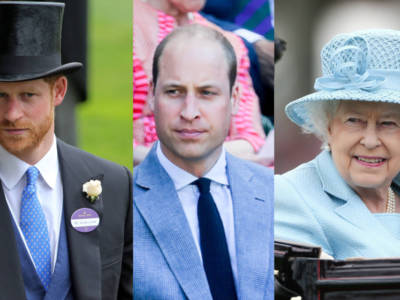 Harry, William e Regina Elisabetta