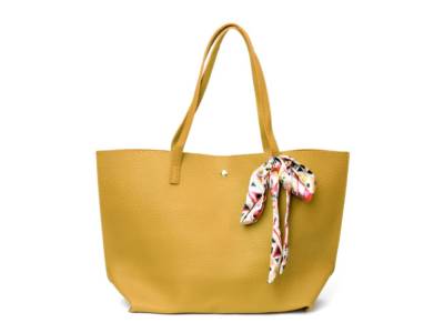 Borsa gialla con foulard