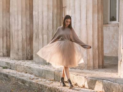 Outfit con gonna di tulle