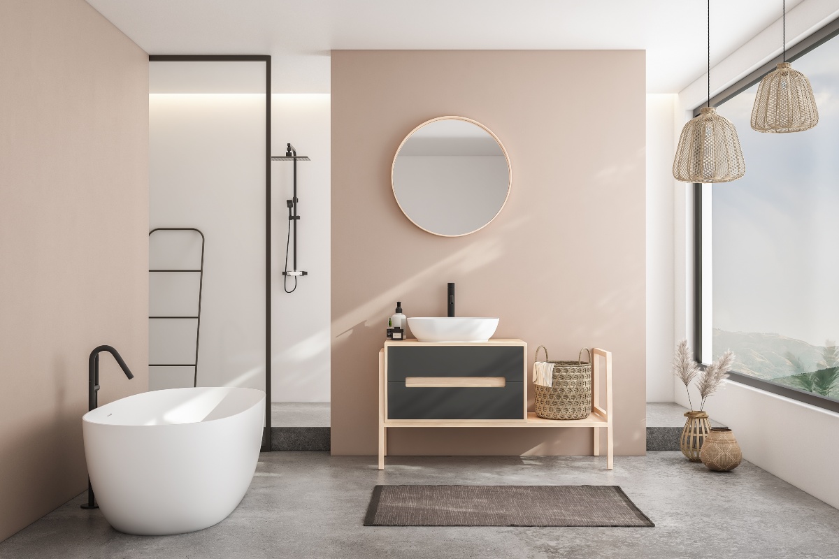 Bagno con arredamento moderno