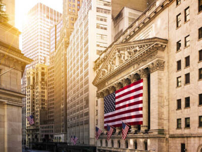 americana bandiera Wall Street