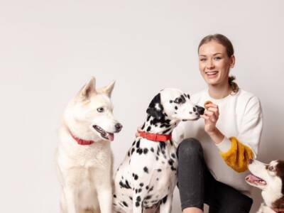 ragazza con cani