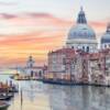 panoramica tramonto canal grande venezia