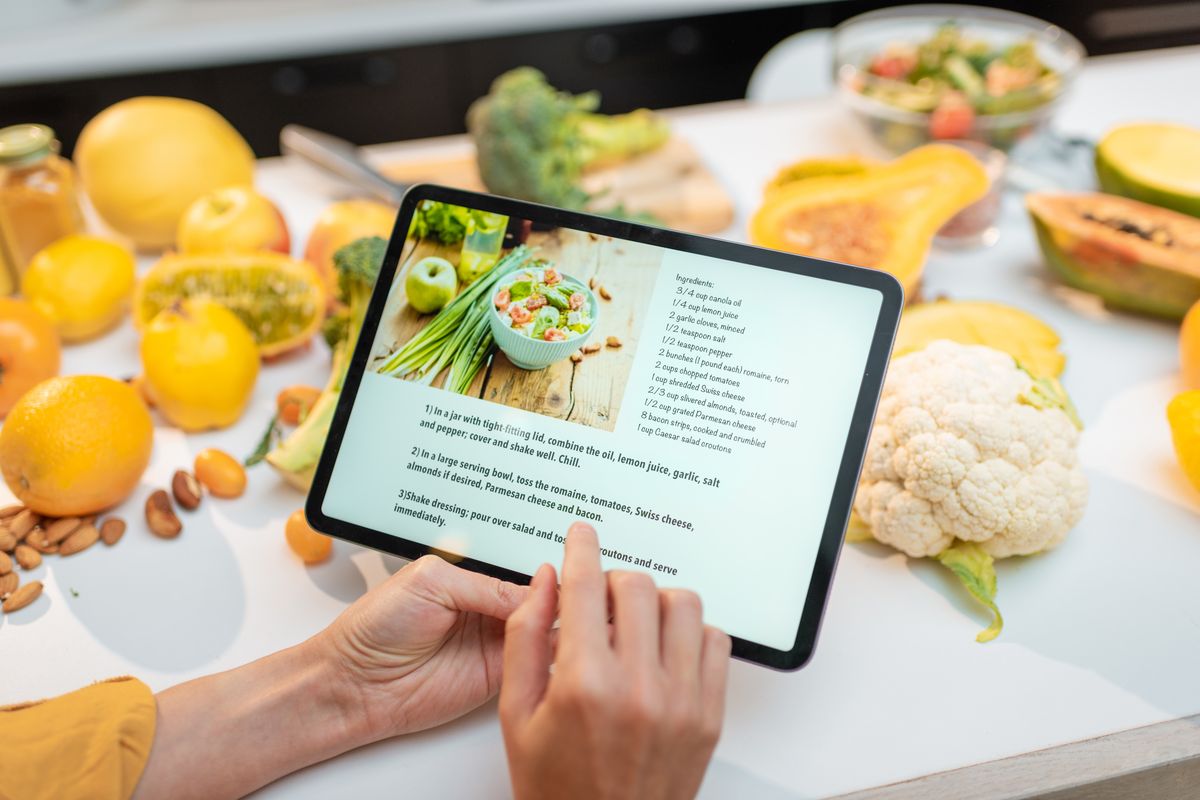 ricetta ricettario online tablet