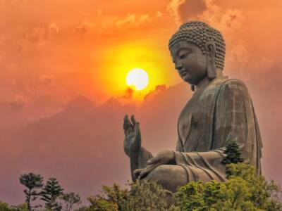 buddha statua tramonto