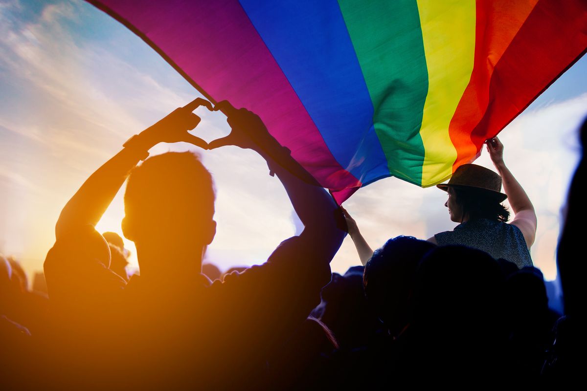 manifestazione LGBT Bandiera arcobaleno