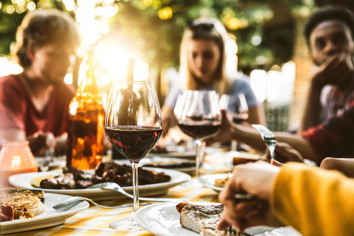 cena pranzo aperto sole