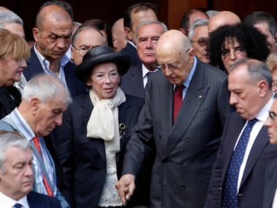 Giorgio Napolitano e Clio Bittoni