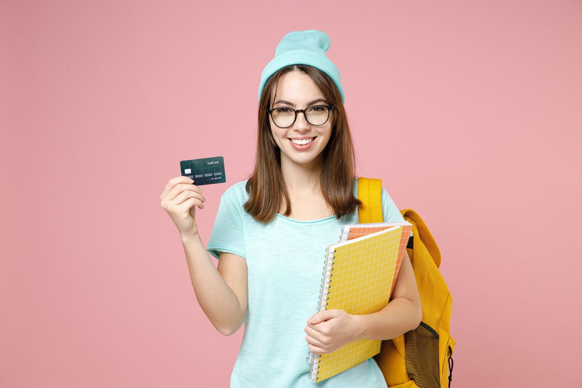 ragazza studentessa carta di credito