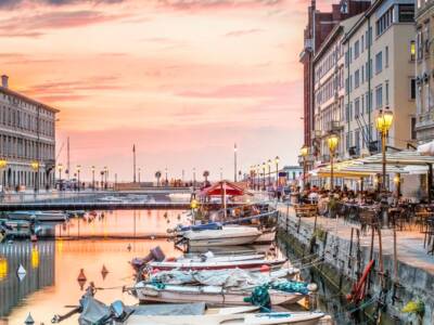 Barche sul Canal Grande di Trieste