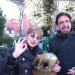 Milly Carlucci riceve Tapiro d'Oro da Striscia La Notizia