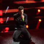 Fedez sul palco dell'Ariston