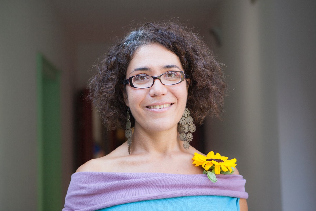 Benedetta Tobagi in foto, Parigi, Francia, 7 settembre 2014. (Foto di Leonardo Cendamo/Getty Images)